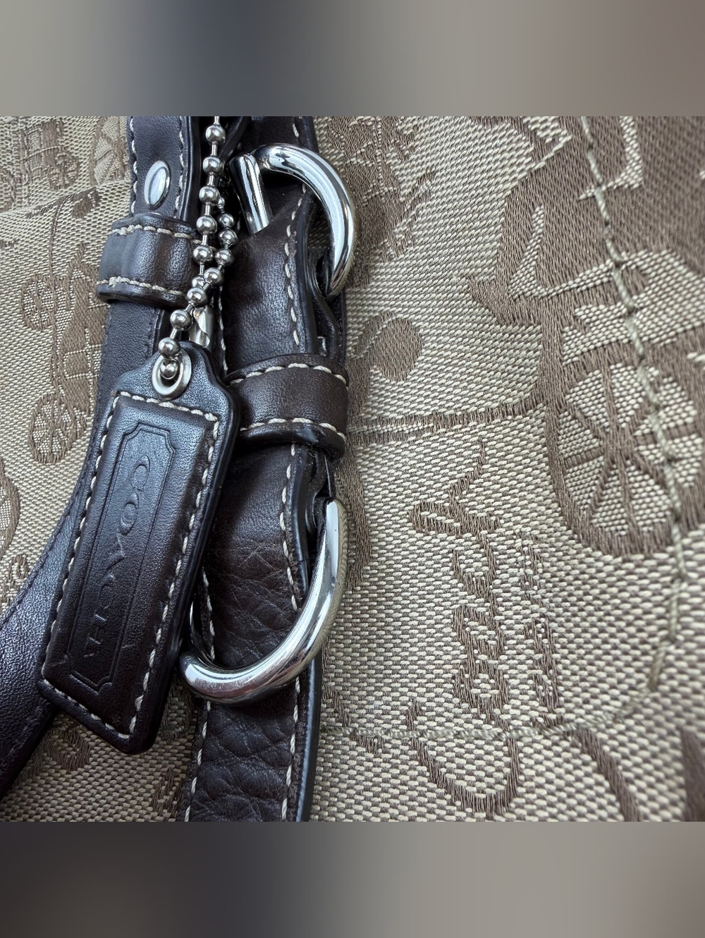 Coach Horse & Carriage Monogram Satchel - Picture 9 of 11